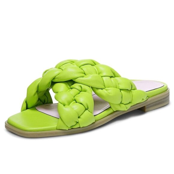 Vionic Sandals Women's 7.5 Green Braided Faux Leather Kalina Vibrant Summer - Picture 9 of 15